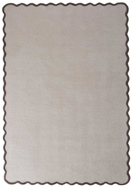Origins Scalloped Elsie Natural/Brown Rug - Love-Rugs