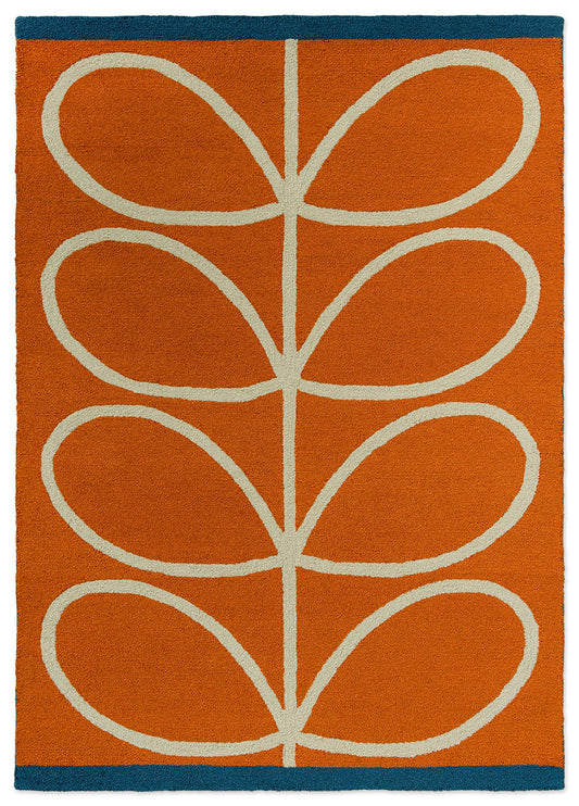 Orla Kiely Linear Stem Orange Outdoor 464403 Rug - Love-Rugs