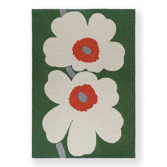 Orla Kiely Mar Unikko 60th Anniversary Green Outdoor 433007 Rug - Love-Rugs