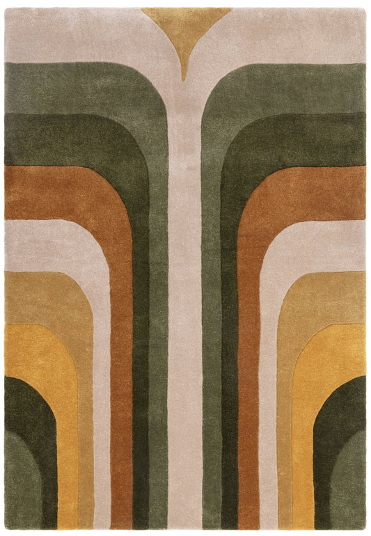 Romy 02 Retro Green Rug - Love-Rugs