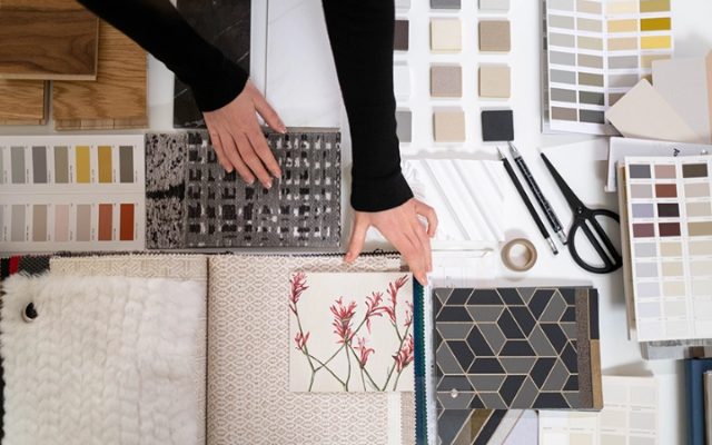 Custom rug making process - selecting patterns and colours