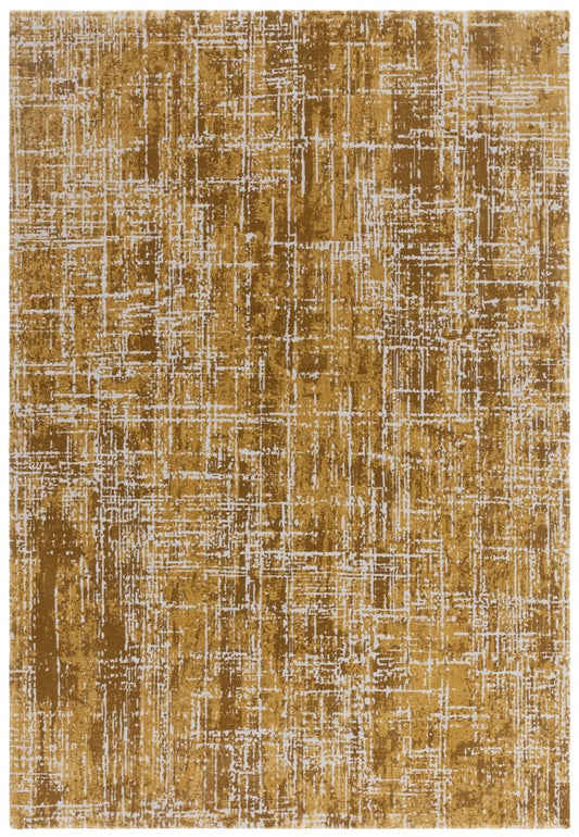 Kuza Abstract Gold Rug - Love-Rugs