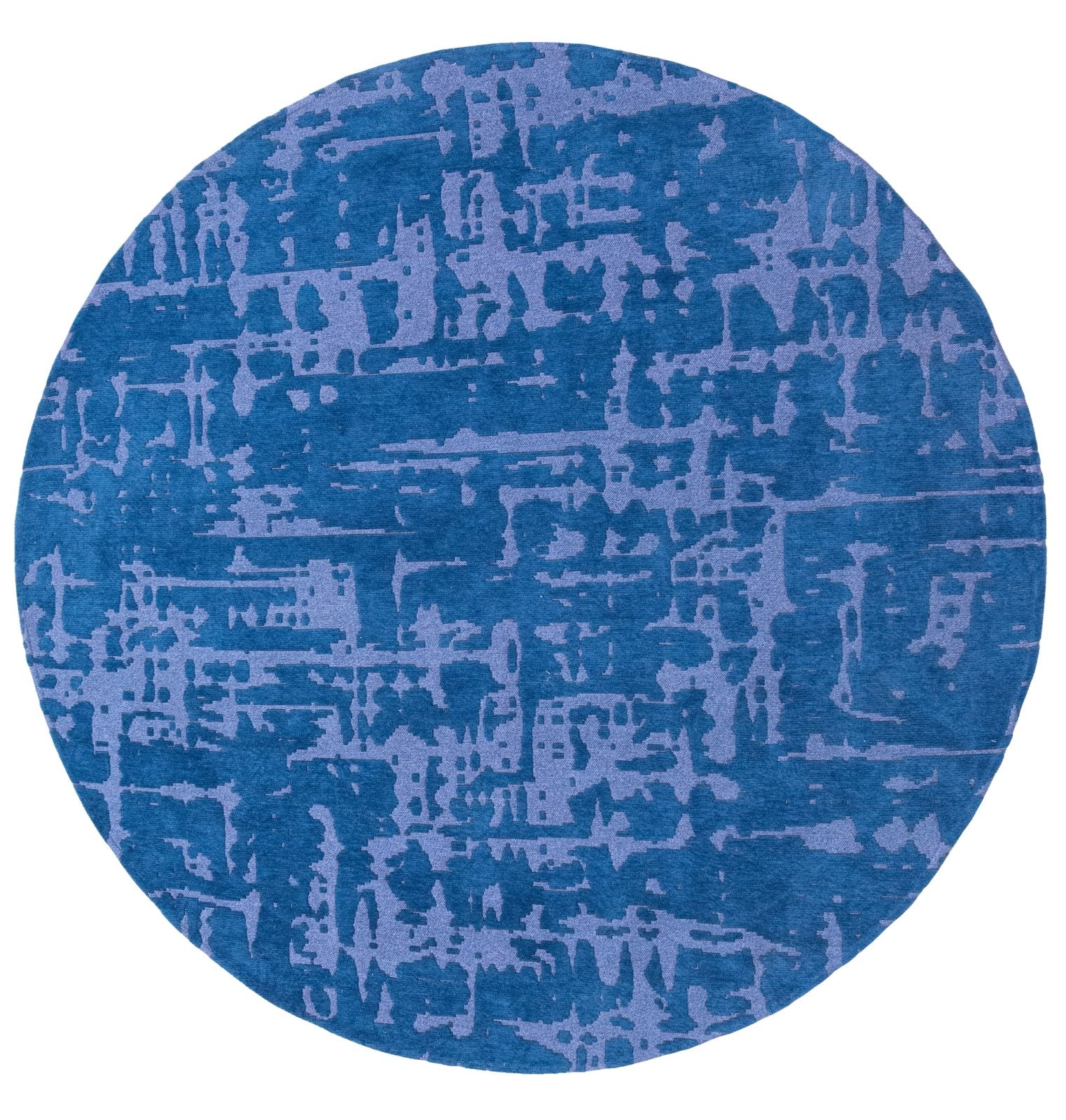 Louis De Poortere Structures Baobab 9250 Suarez Blue Round Rug LoveRugs