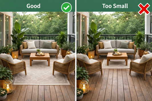 How to Choose the Right Outdoor Rug Size for Your Patio or Balcony