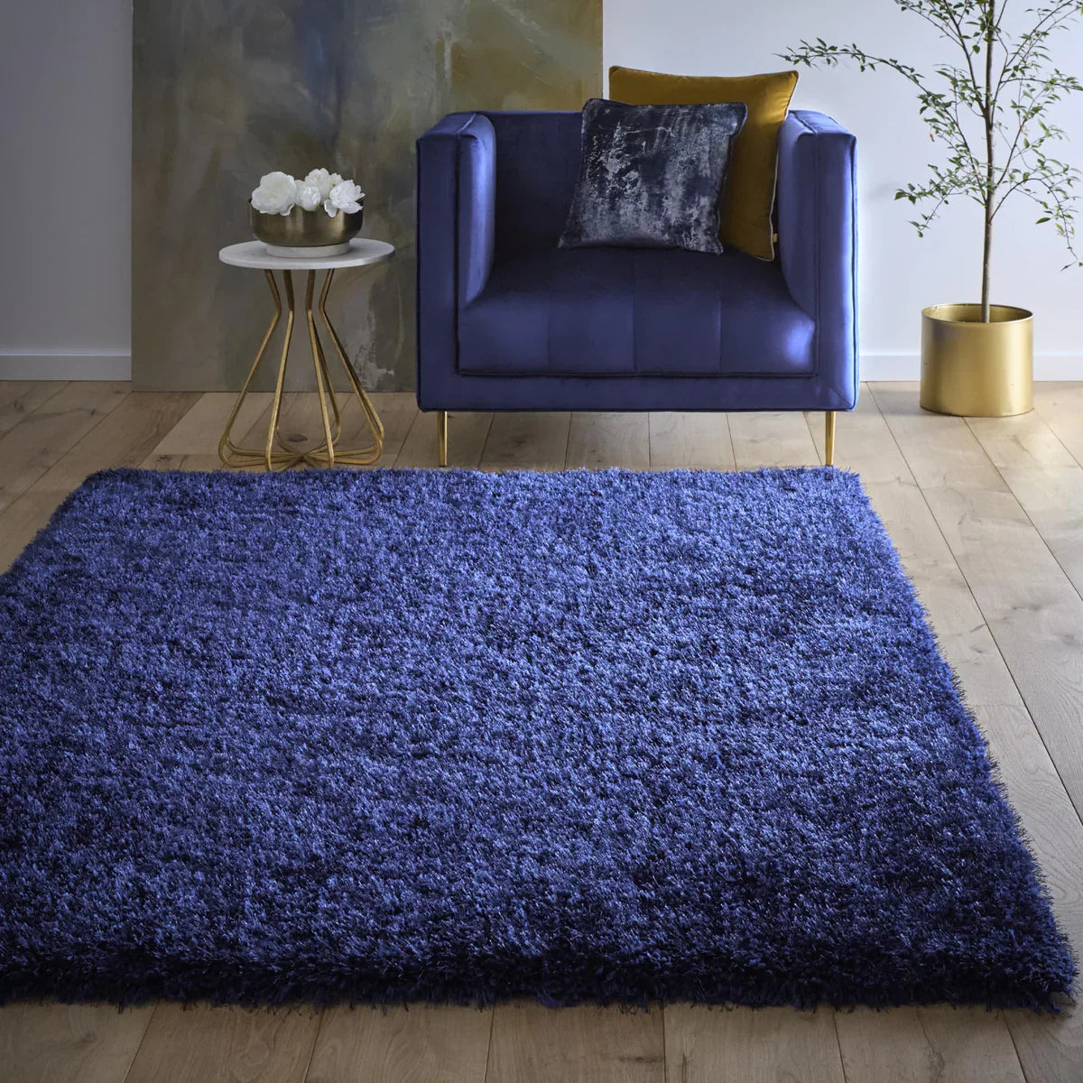 Blue Shaggy Rugs