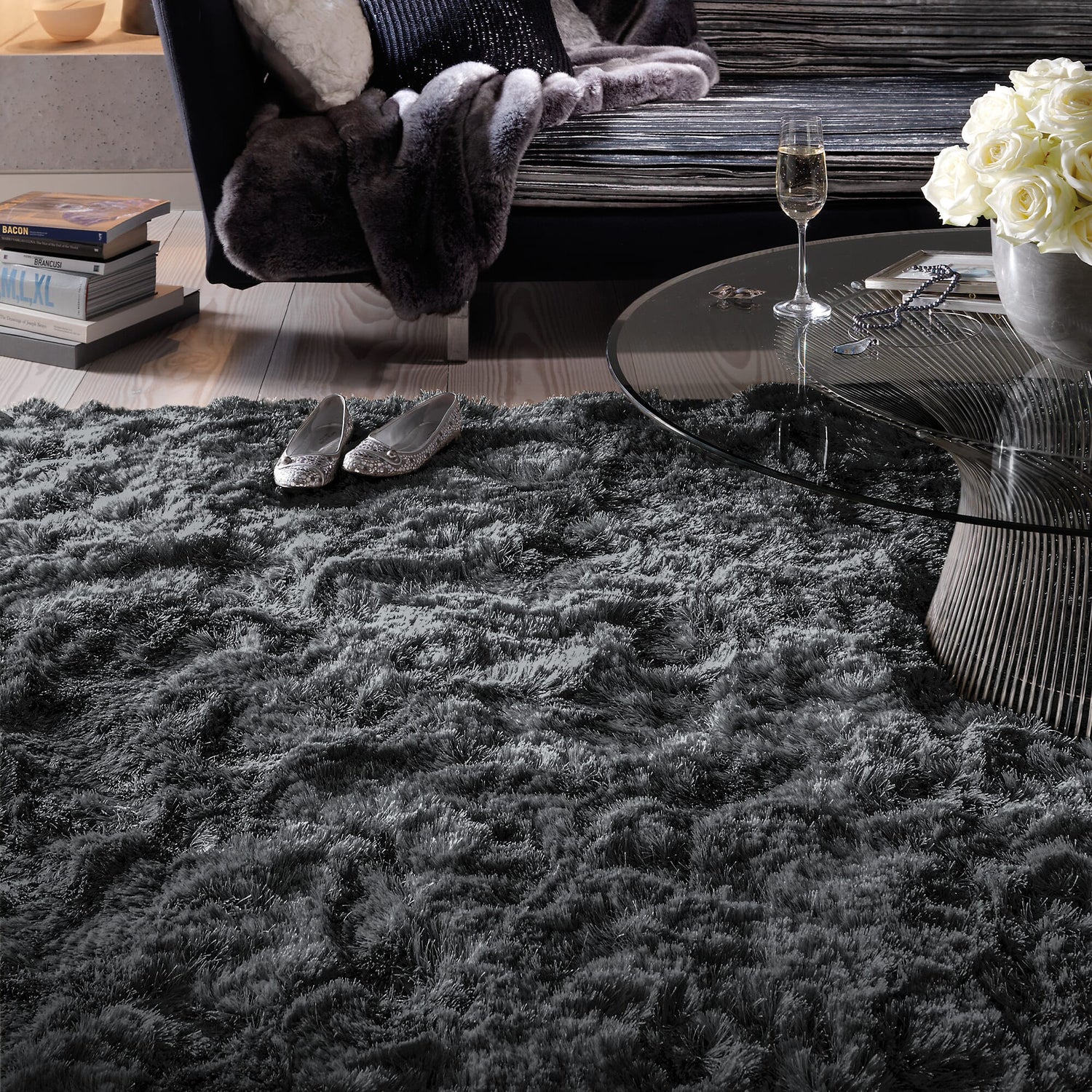 Grey Shaggy Rugs