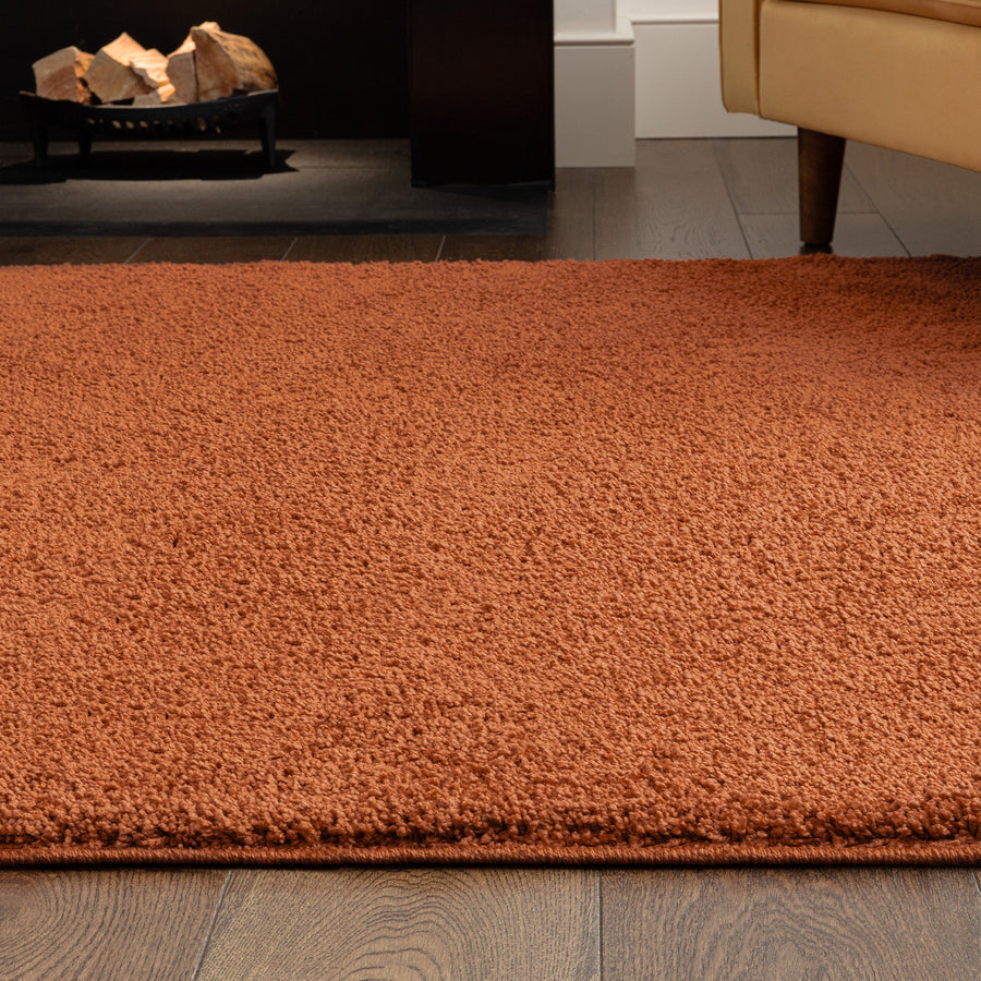 Super Snug Washable Rust Rug