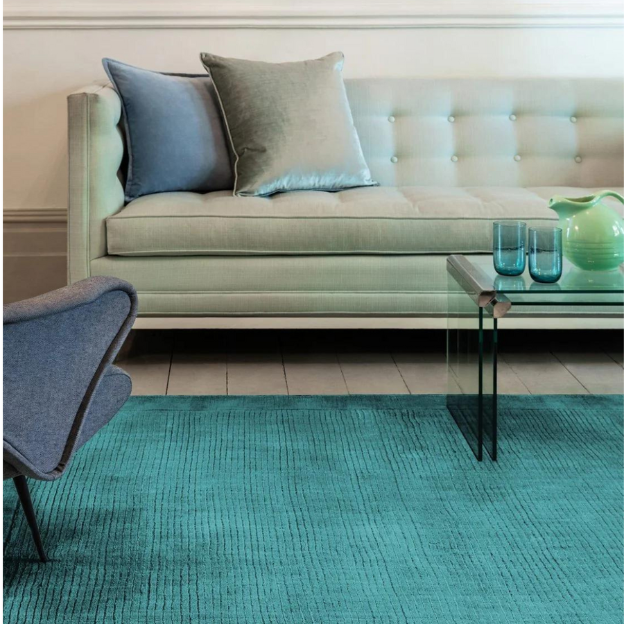 Explore our selection of plain teal rugs, offering a refreshing pop of colour to any room.