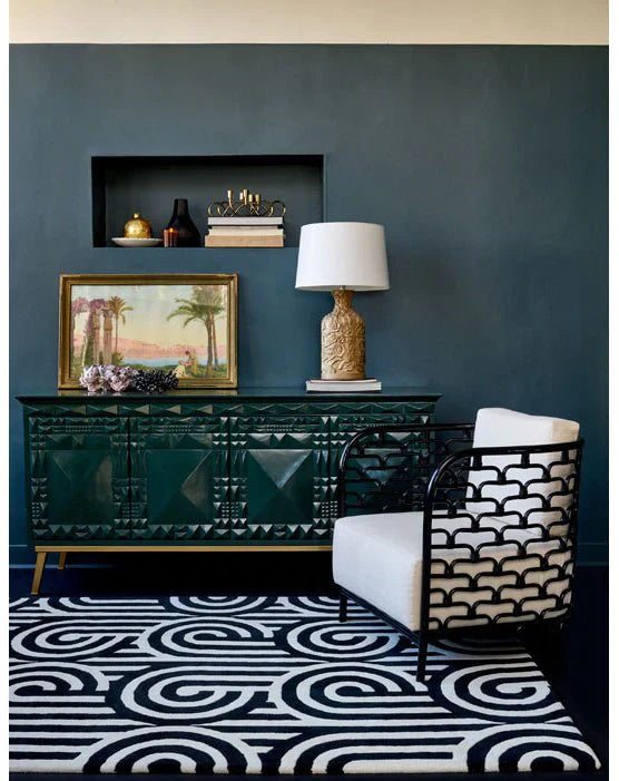 Black Wool Rugs - Love--Rugs