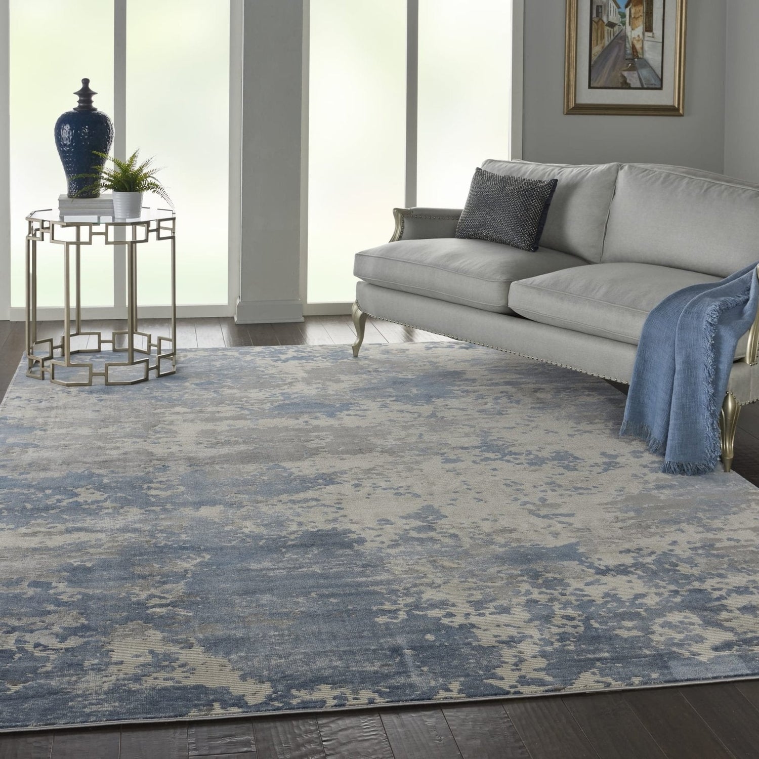 Grey and Blue Rugs