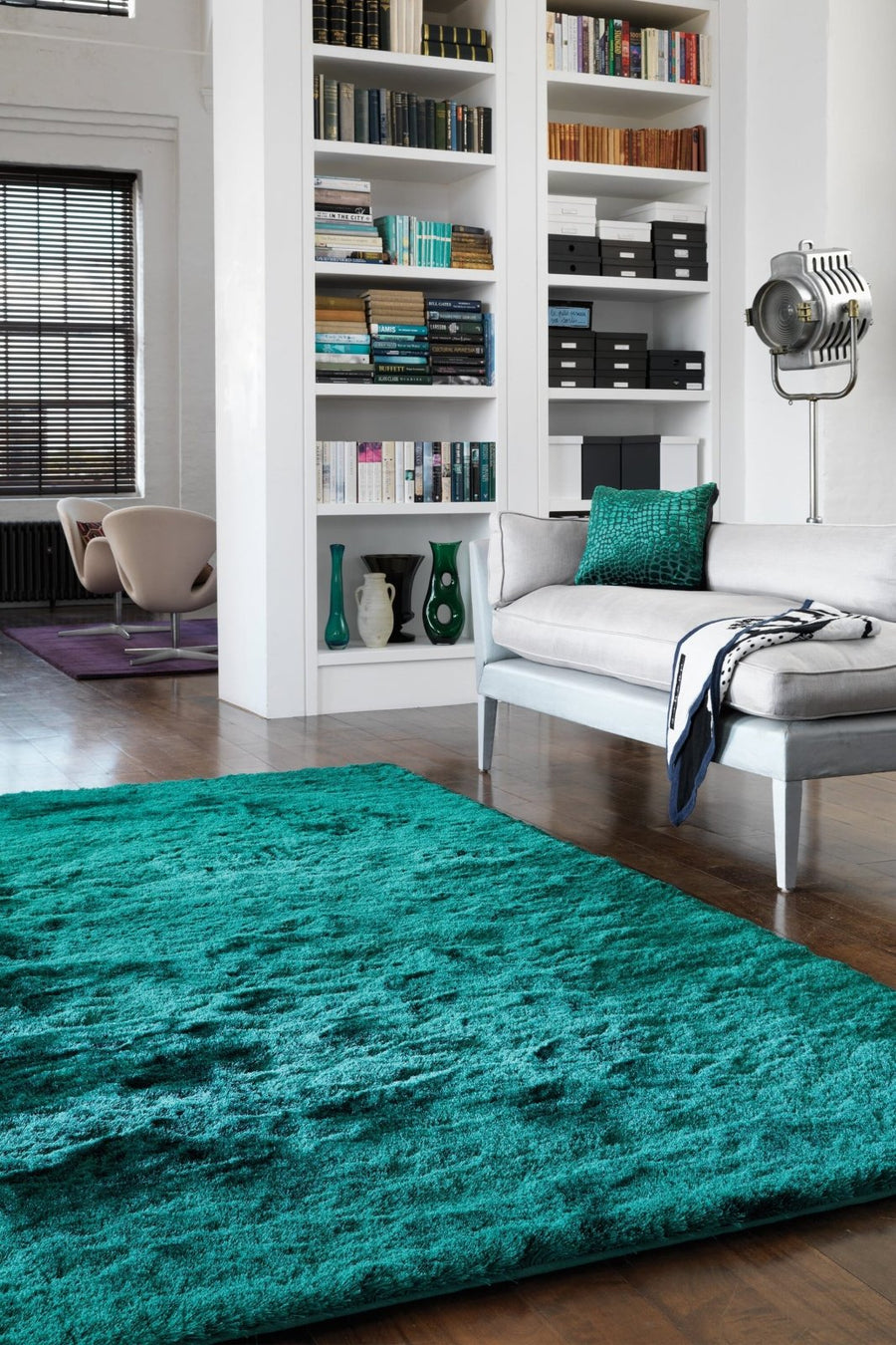 Teal Shaggy Rugs - Love-Rugs
