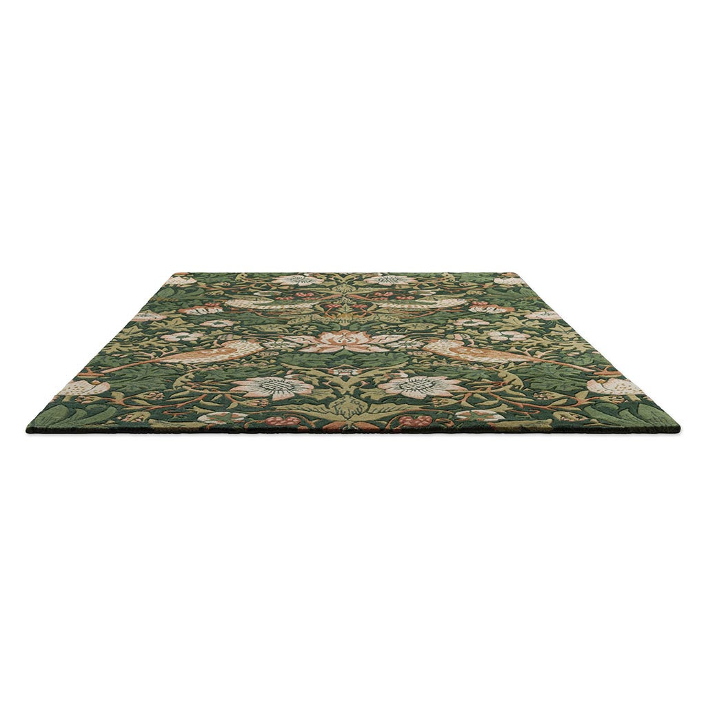 Morris & Co Strawberry Thief 027707 Forest Rug