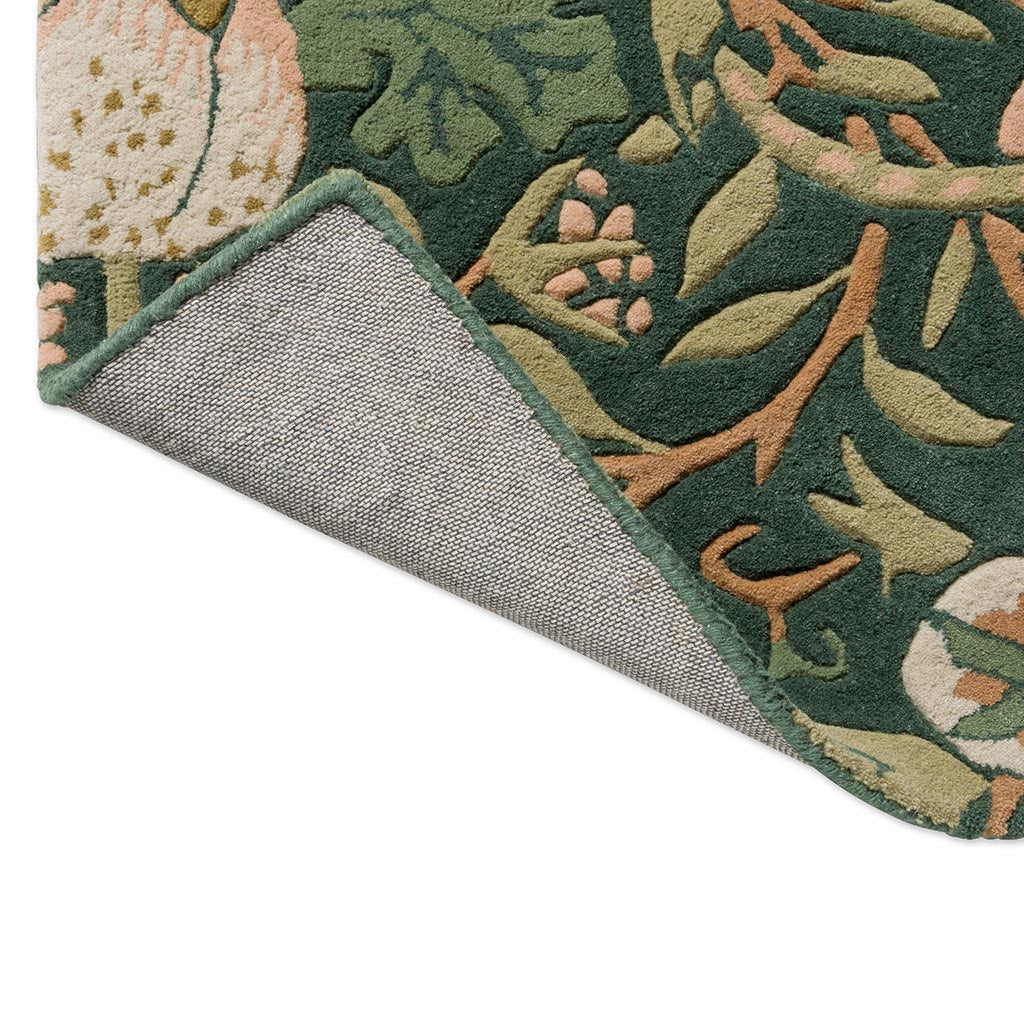 Morris & Co Strawberry Thief 027707 Forest Rug