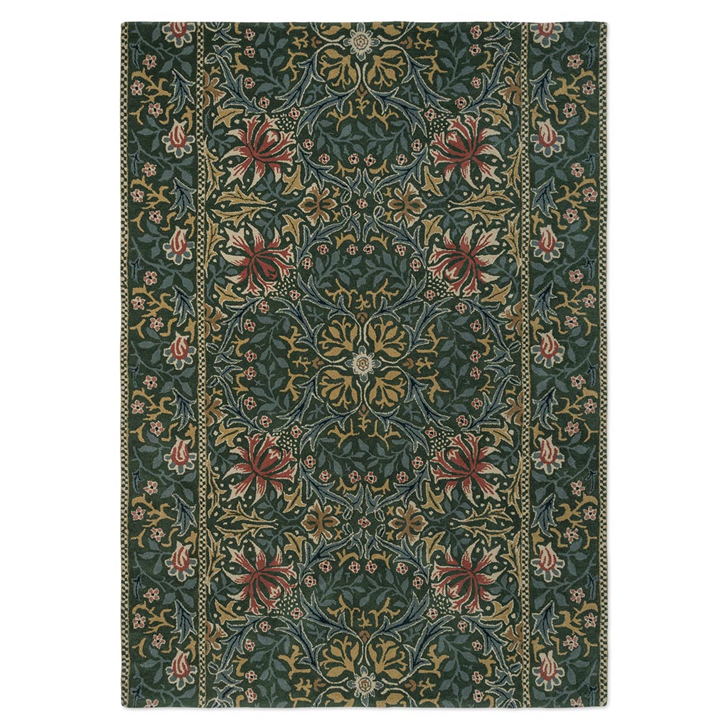 Morris & Co Morhun Walthamstow Forest/Teal 130707 Rug