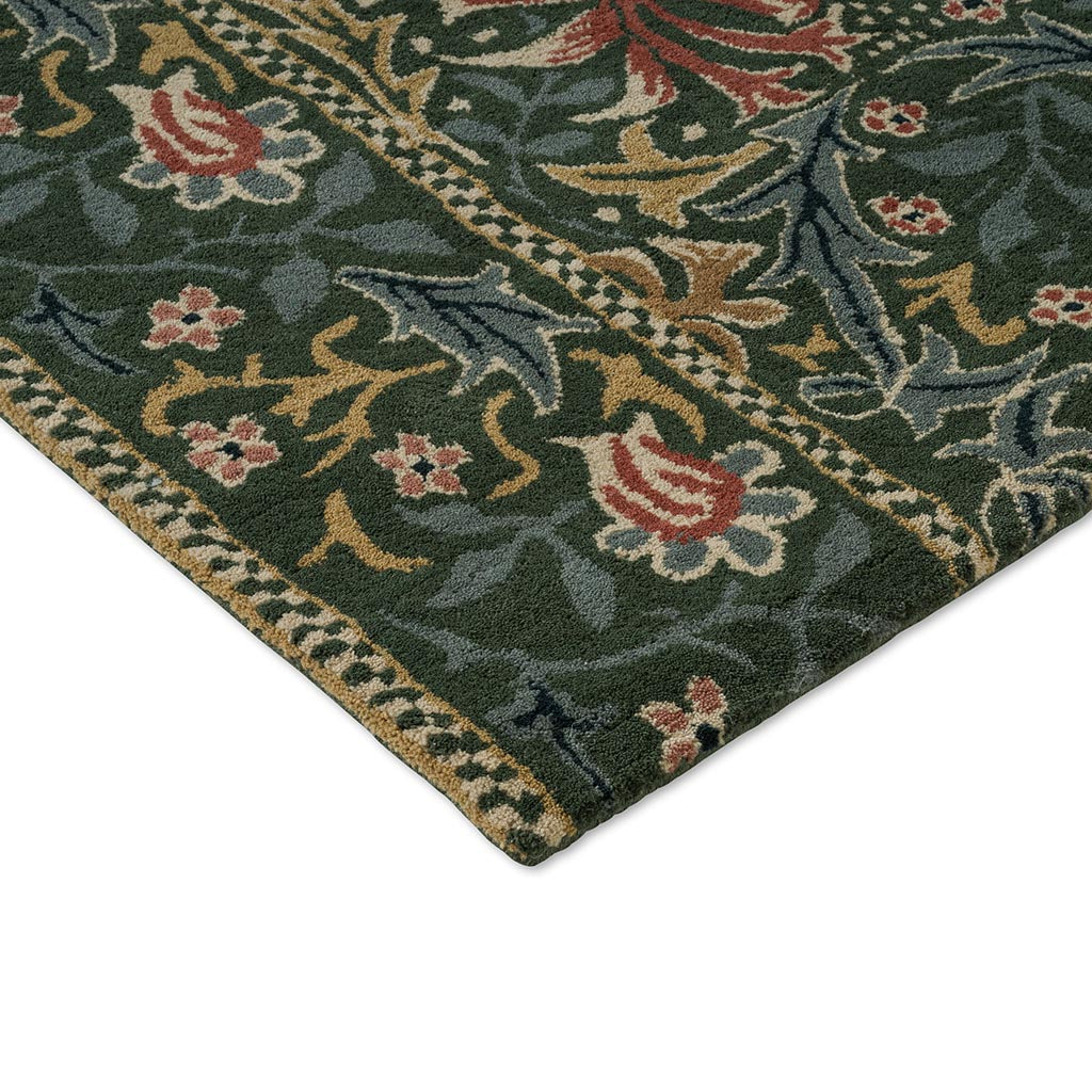 Morris & Co Morhun Walthamstow Forest/Teal 130707 Rug