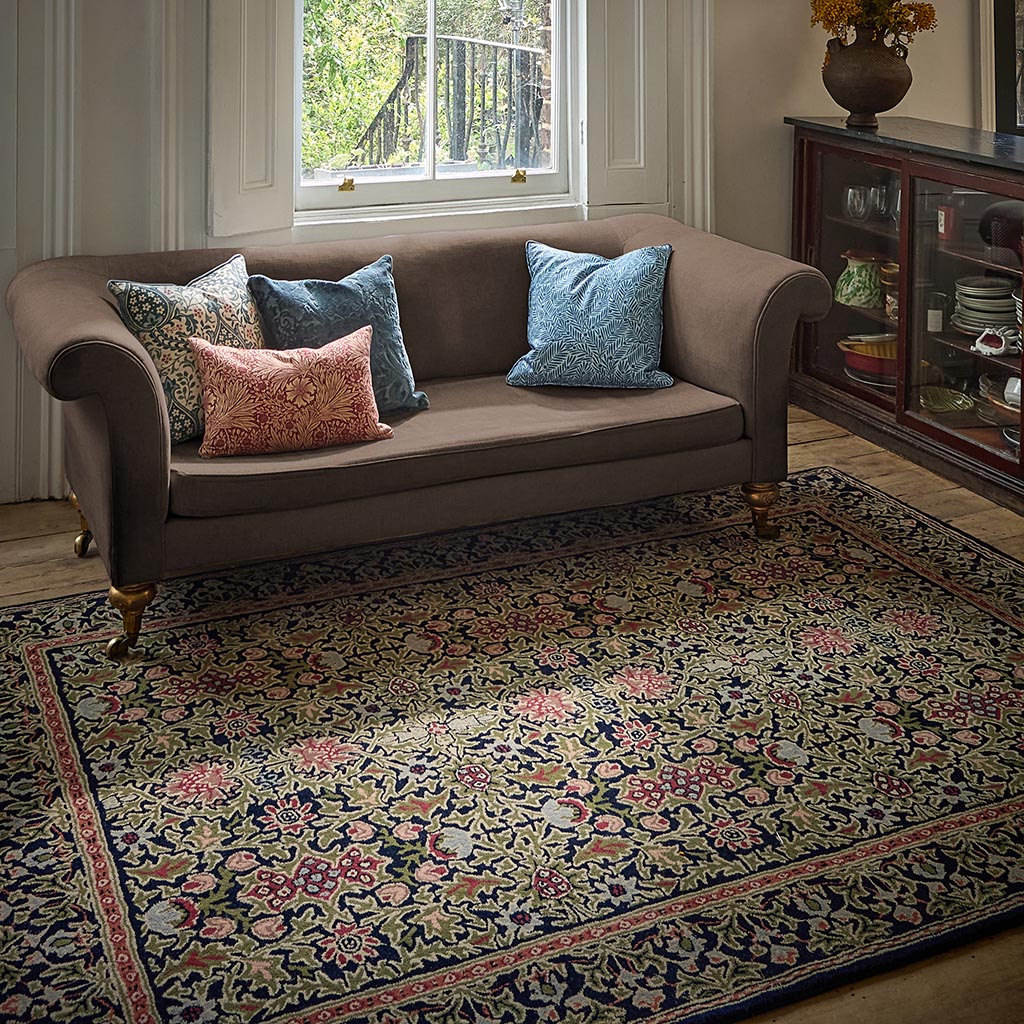 Morris & Co Morhun Wilton Weave Indigo 130808 Rug