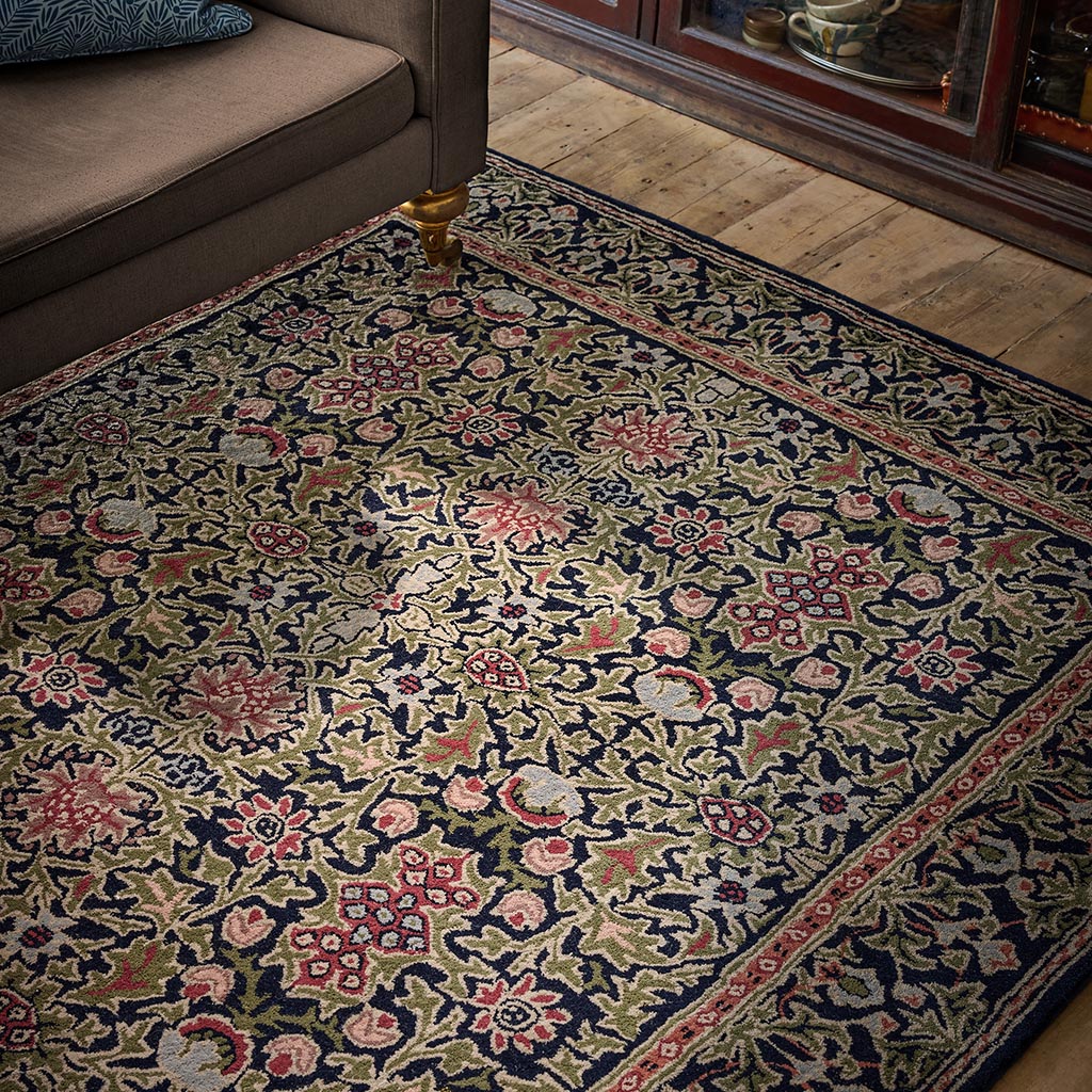 Morris & Co Morhun Wilton Weave Indigo 130808 Rug