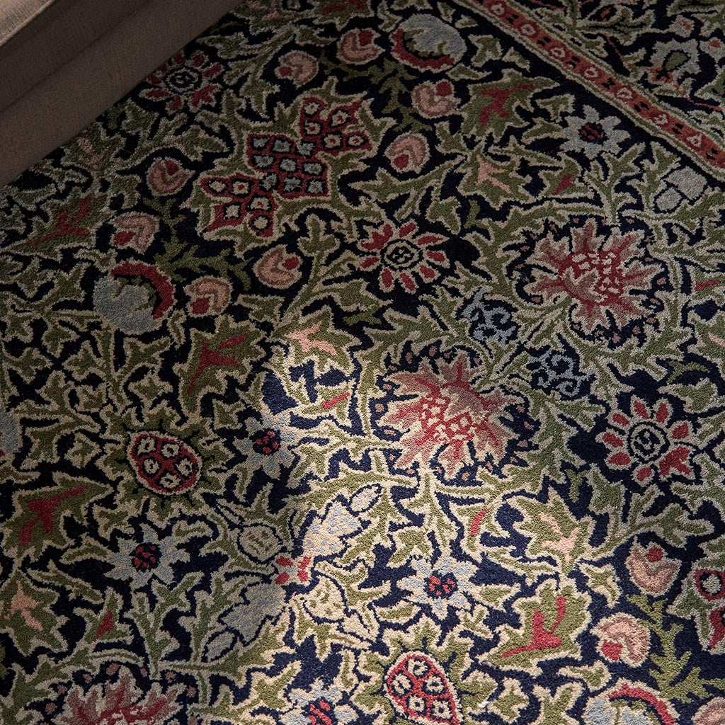 Morris & Co Morhun Wilton Weave Indigo 130808 Rug