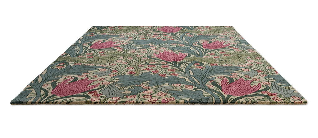 Morris & Co Morhun Lent Lily 130901 Indigo Plum Bayleaf Rug