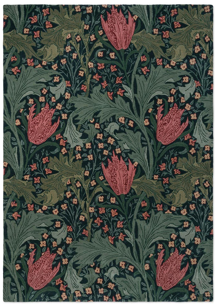 Morris & Co Morhun Lent Lily 130908 Indigo Madder Rug