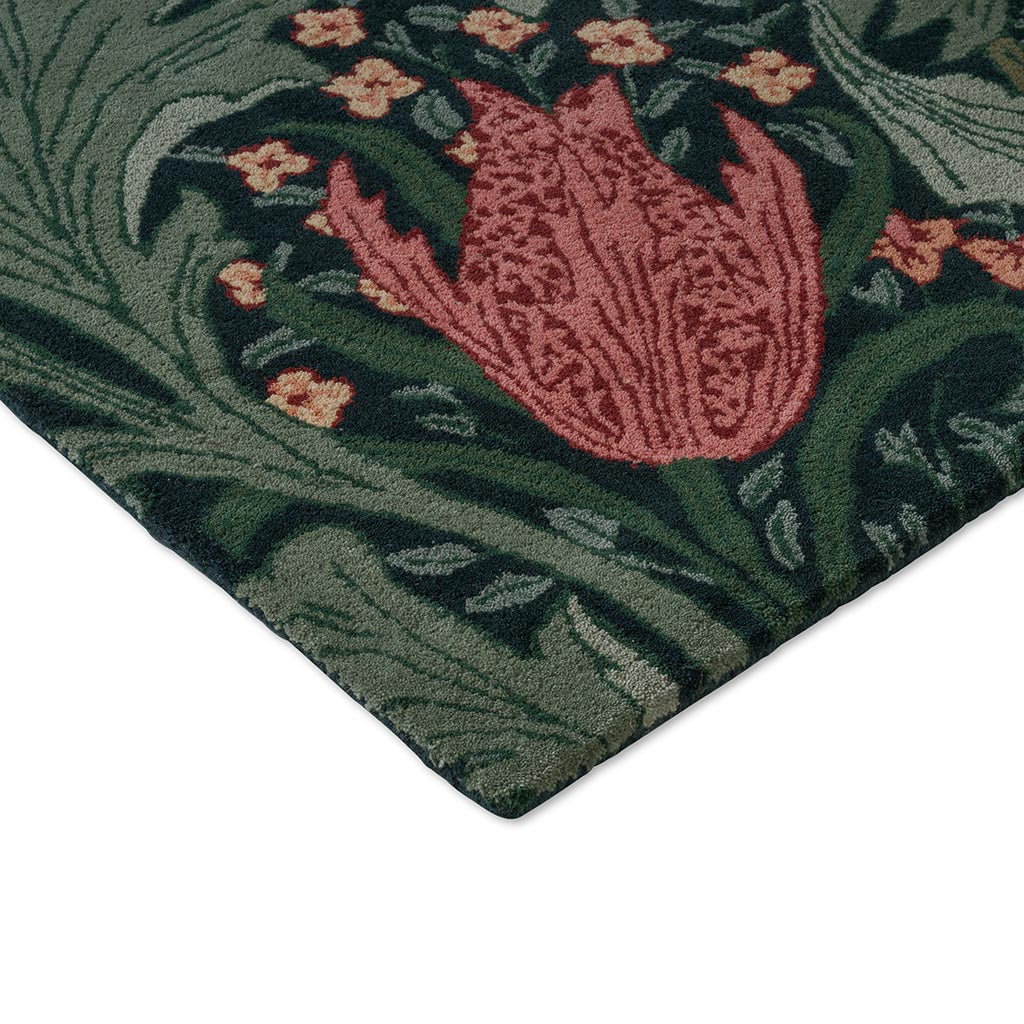 Morris & Co Morhun Lent Lily 130908 Indigo Madder Rug