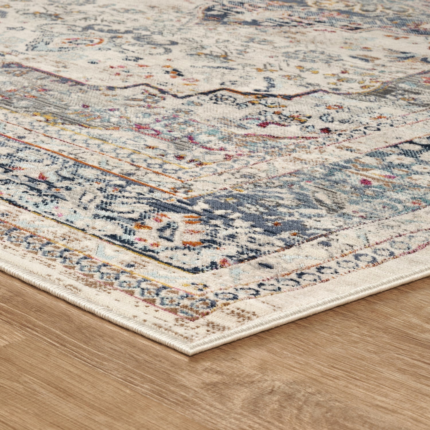 Nourison Vintage Kashan VKA07 Ivory / Blue Rug