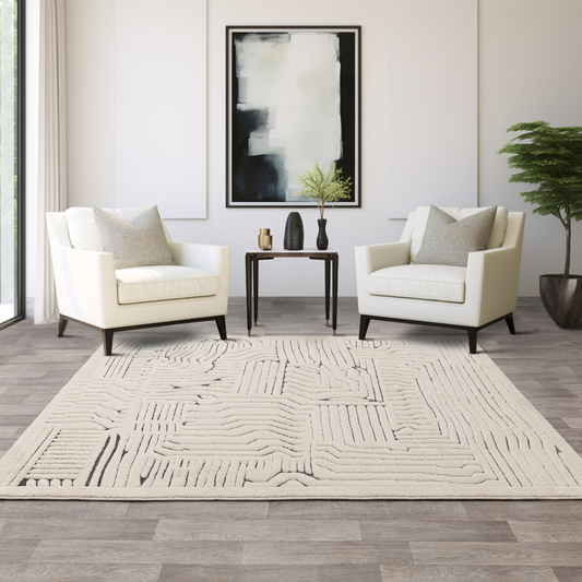 Valley Ivory/Charcoal Route Rug alternate image