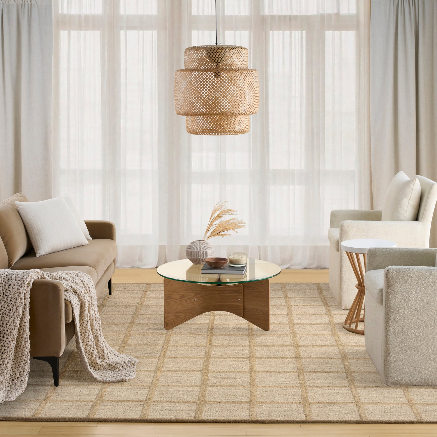 DKNY Pure Framework FRA01 Camel Rug