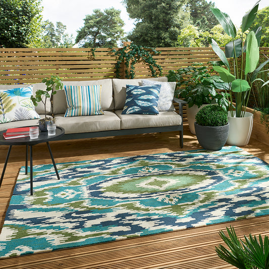 Harlequin Ixora Emera/Palm/Chartr outdoor 442007 Rug - Love-Rugs alternate image