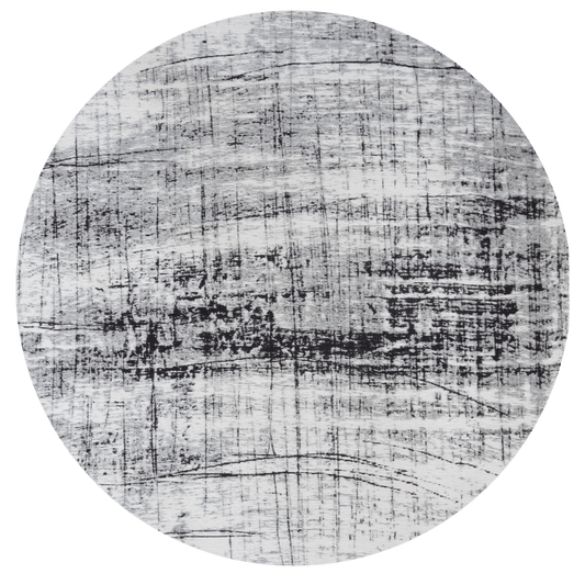 Louis De Poortere Mad Men Griff 8926 Metro Black & White Round Rug - Love-Rugs