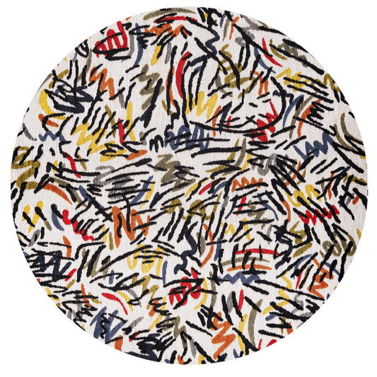 Louis De Poortere Gallery Graffito 9144 Street Graph Round Rug - Love-Rugs