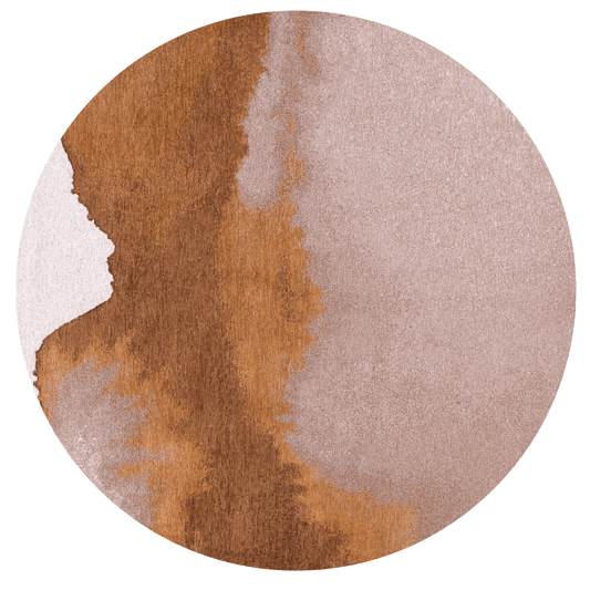 Louis De Poortere Meditation Lagoon 9326 Chestnut Round Rug - Love-Rugs