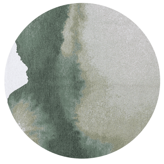 Louis De Poortere Meditation Lagoon 9331 Palm Green Round Rug - Love-Rugs