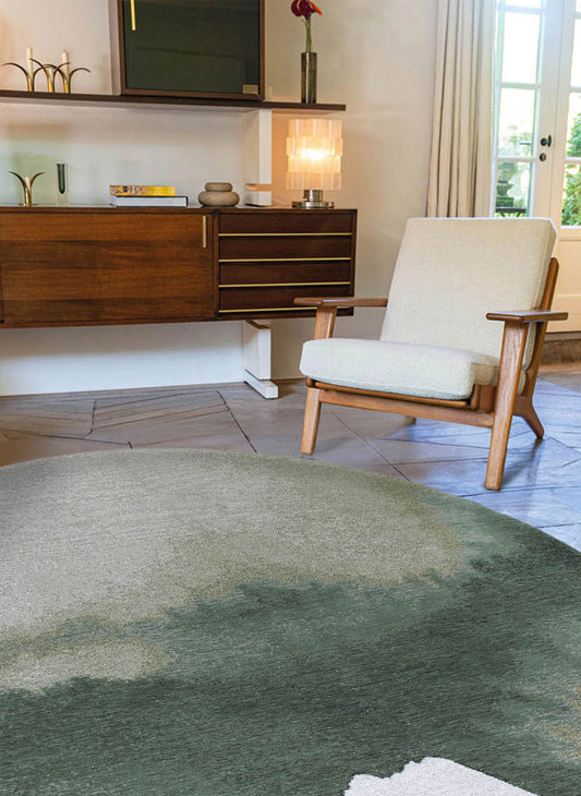 Louis De Poortere Meditation Lagoon 9331 Palm Green Round Rug alternate image