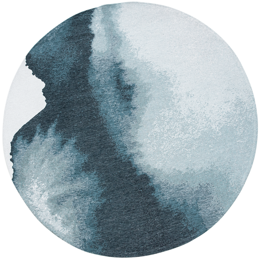 Louis De Poortere Meditation Lagoon 9332 Inkjet Round Rug - Love-Rugs