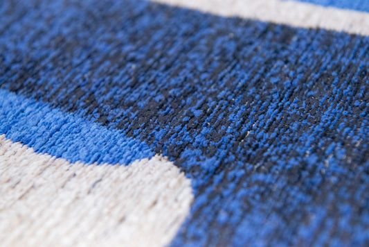 Louis De Poortere Craft Kuba Ultramarine 9336 Round Rug - Love-Rugs alternate image