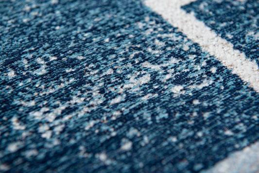 Louis De Poortere Craft Lucia Ice Blue 9355 Round Rug - Love-Rugs alternate image