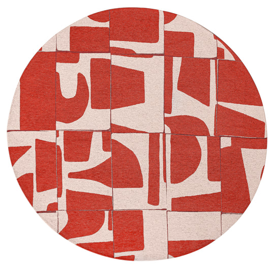 Louis De Poortere Papercut Rust 9364 Round Rug - Love-Rugs