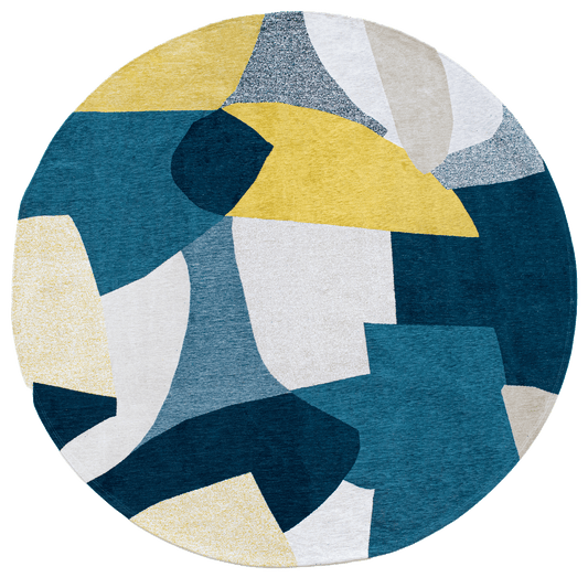Louis De Poortere Gallery Shapes Duck Song 9369 Round Rug - Love-Rugs