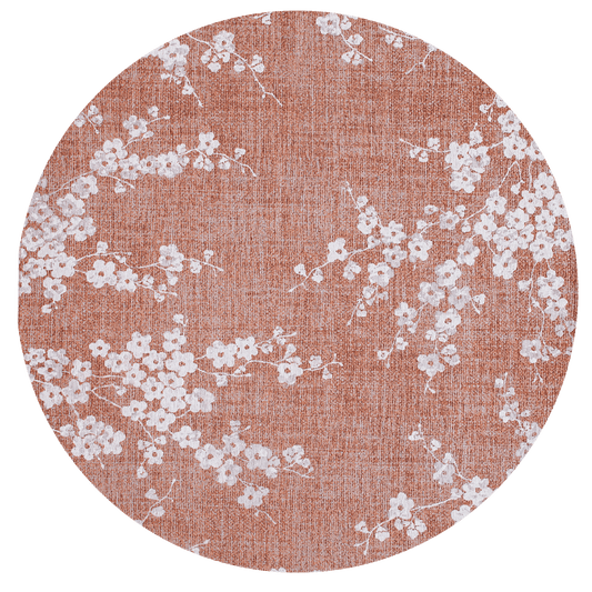 Louis De Poortere Sakura Copper Pink 9371 Round Rug - Love-Rugs