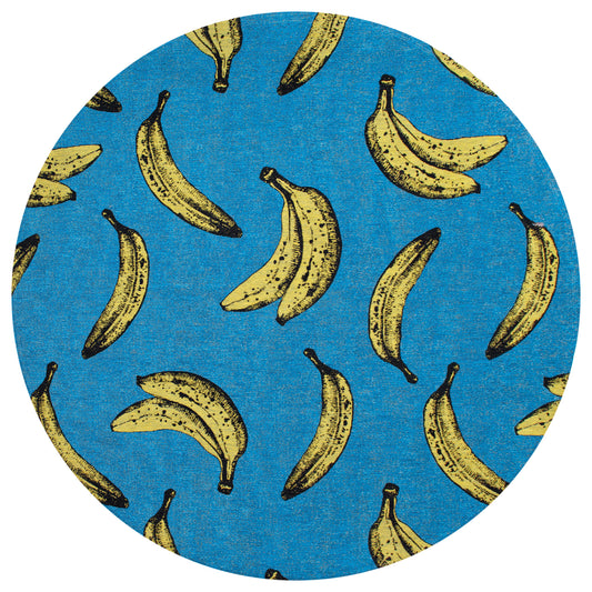 Louis De Poortere Pop Banana California Blue 9394 Round Rug - Love-Rugs
