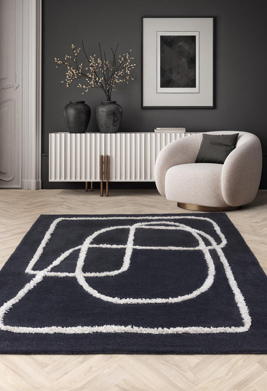 Matrix Infinity Charcoal Rug - Love-Rugs alternate image