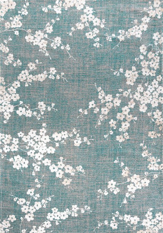 Louis De Poortere Sakura Lake Blue 9850 Rug - Love-Rugs