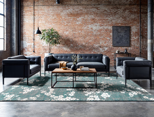 Louis De Poortere Sakura Lake Blue 9850 Rug - Love-Rugs alternate image