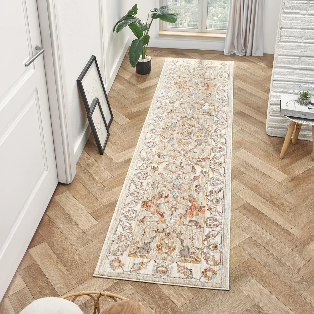 Alia Keyon Beige/Cream Runner Rug