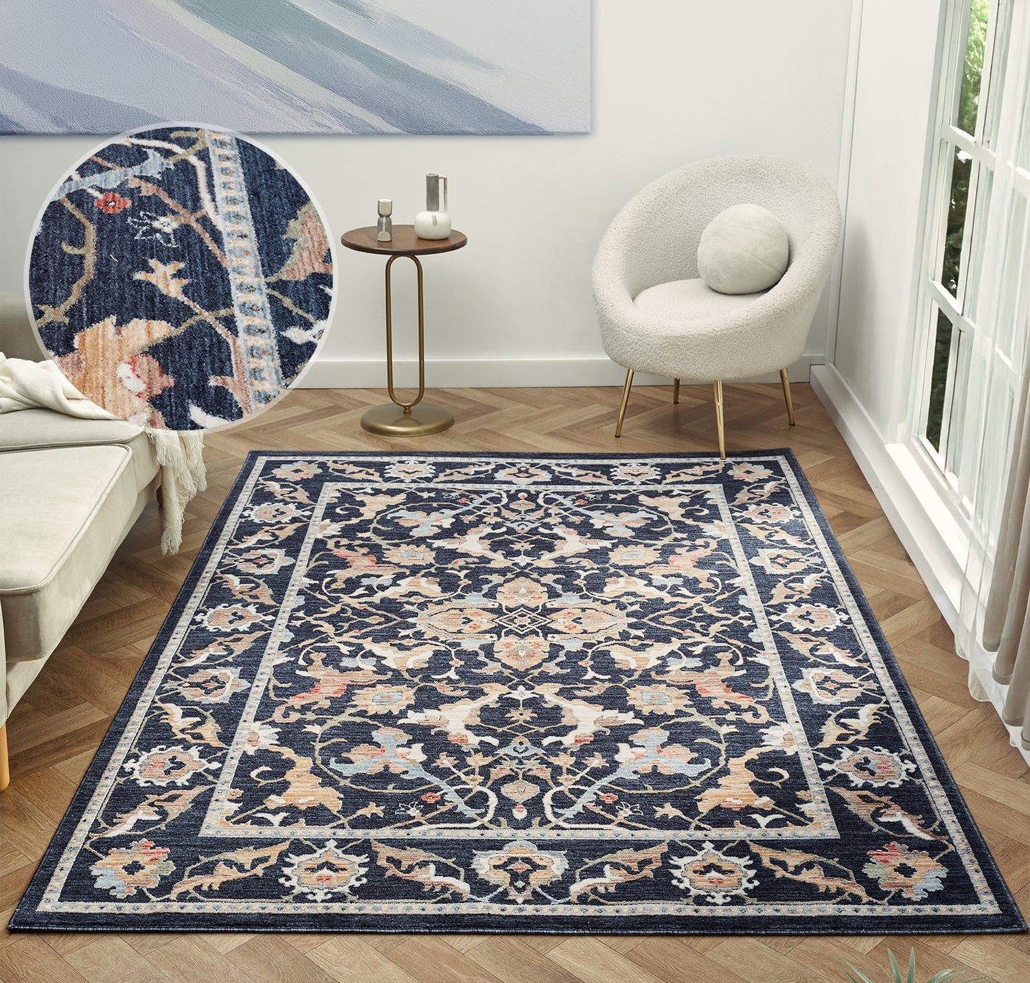 Alia Keyon Navy Rug