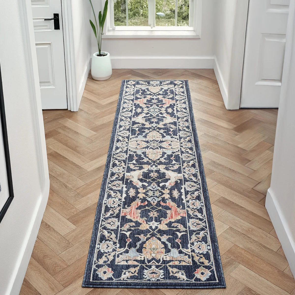 Alia Keyon Navy Runner Rug