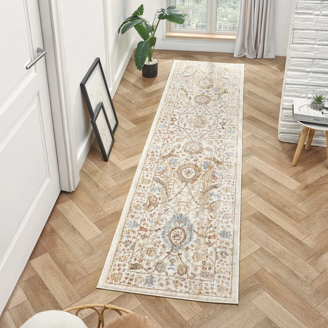 Alia Viana Cream Runner Rug