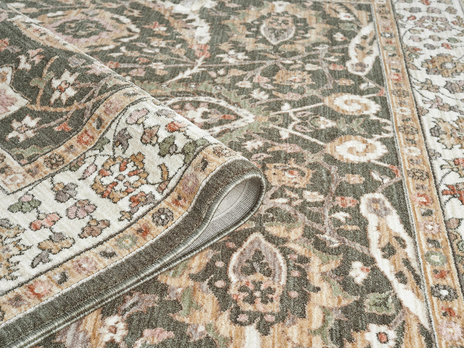 Alia Aiana Green/Cream Runner Rug