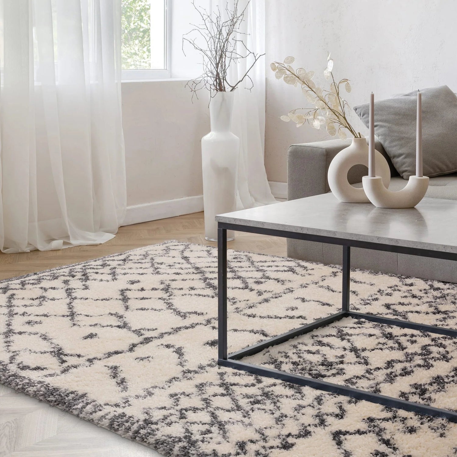 Alto AL04 Cream Grey Rug - Love-Rugs